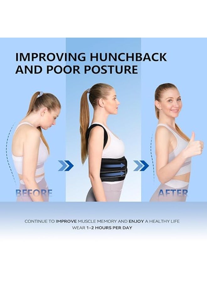 دعامة تصحيح قوام الظهر بالكامل للرجال والنساء - مشد قابل للتعديل لفرد الأكتاف والعمود الفقري - لتخفيف آلام الظهر وعلاج الانحناء والتحدب - Image 4